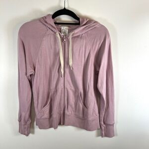 Aerie Offline Dusty Rose Pink Zip Up Hoodie Sweatshirt Women's Size S athleisure